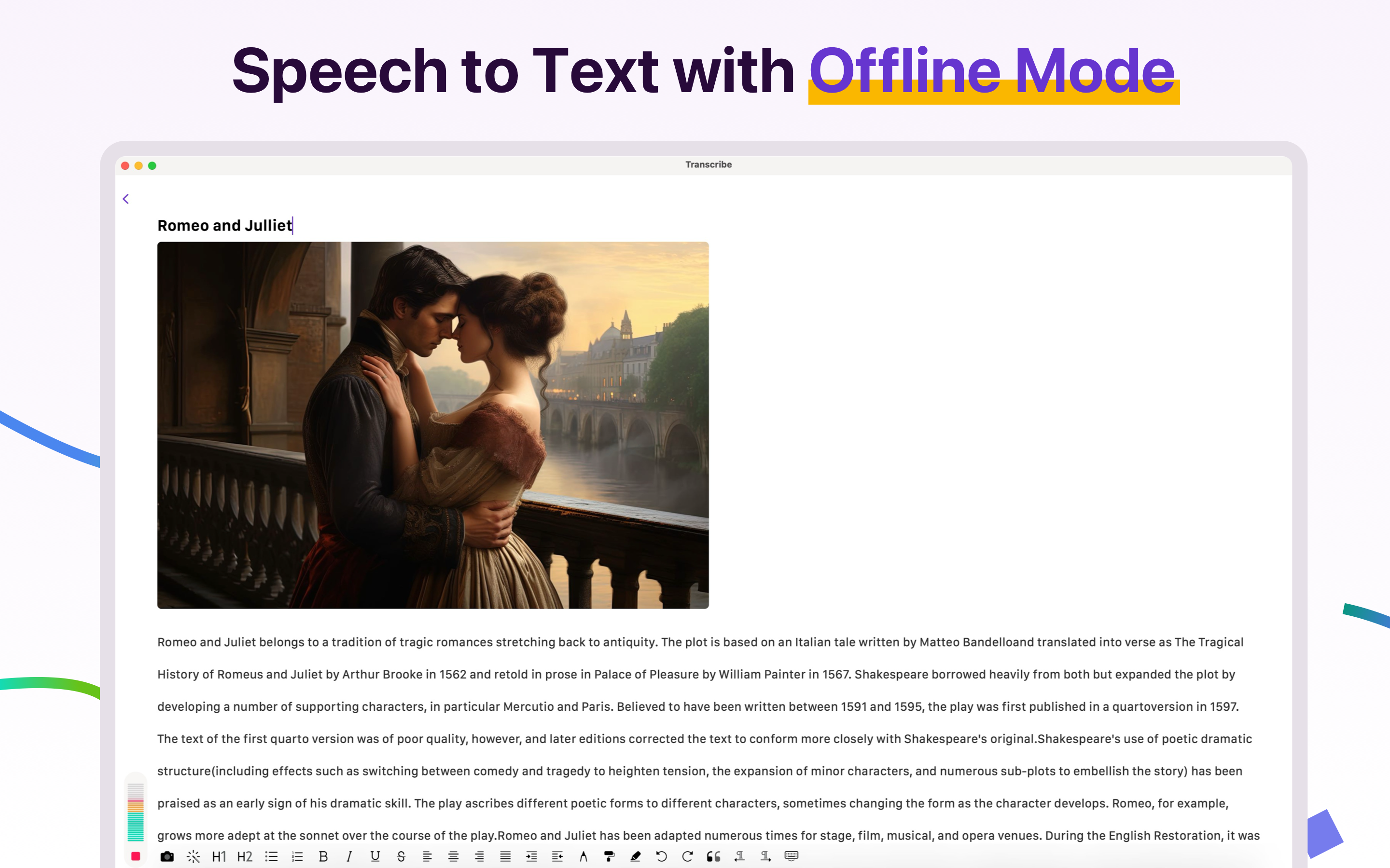 Transcribe Speech to Text : AI