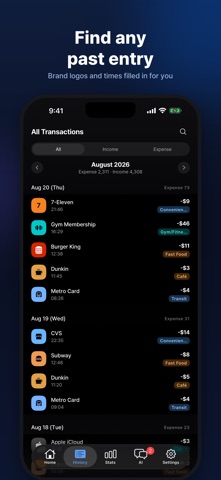 Payto - AI Expense Tracker iPhone screenshot