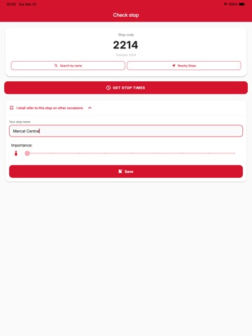 Espera Bus Valencia iPad screenshot