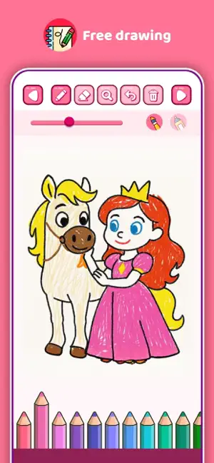 Princess with Coloring Book screenshot 4