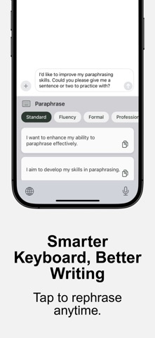 Paraphrase - AI Keyboard & Fix Screenshot 4 of 9