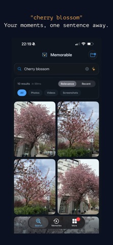 Memorable - AI Photo Search iPhone screenshot