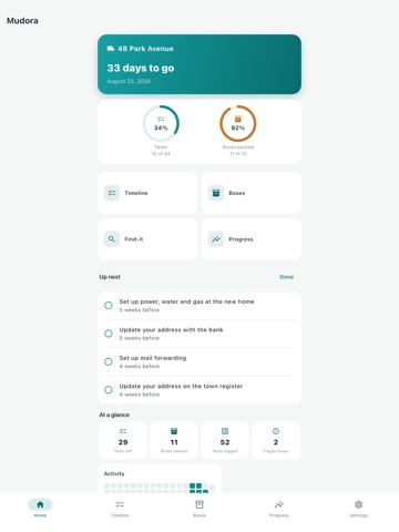 Mudora: Moving Checklist iPad screenshot