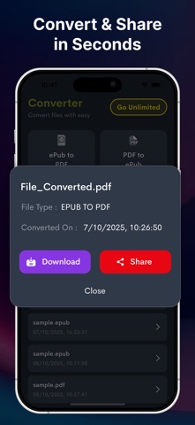 Epub to Pdf Converter* screenshot