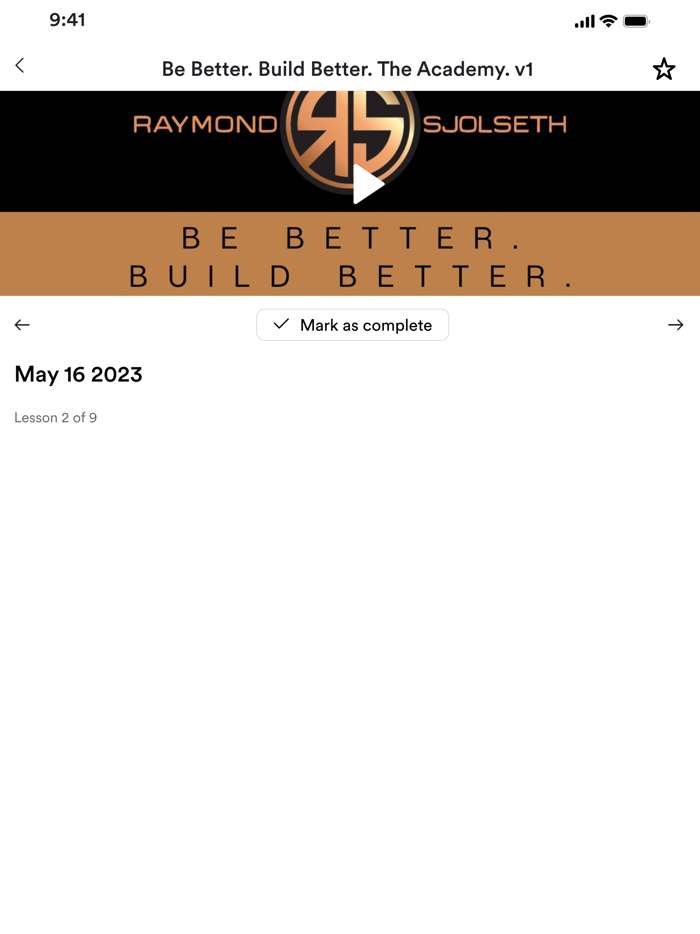 Be Better Build Better