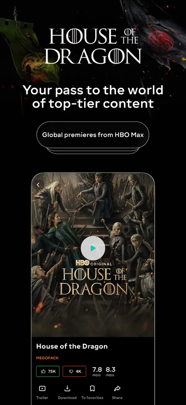 Screenshot #3 pour MEGOGO: TV, Movies, Audiobooks