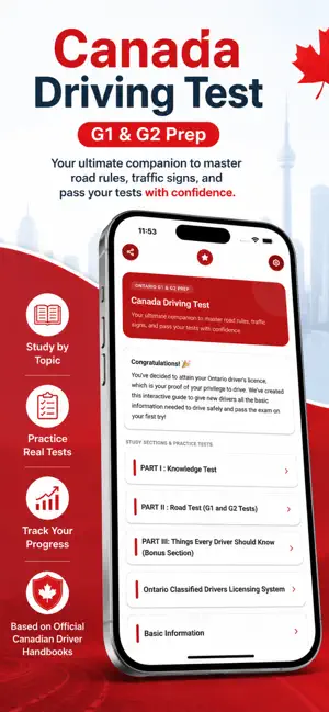 Canada Driving Test G1 and G2 screenshot 1