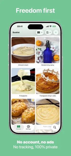 Yumeo: private recipe cookbook screenshot 1