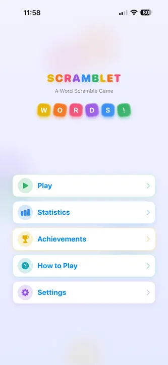 Scramblet - Word Puzzle Game screenshot 6