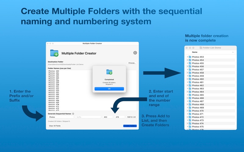Multiple Folder Creator screenshot