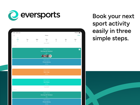 EVERSPORTS Book & Find Sports iPad screenshot 6 - Health & Fitness app