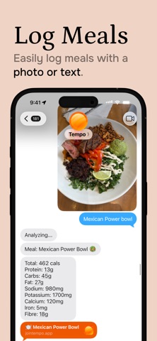 Tempo: AI Health Assistant iPhone screenshot