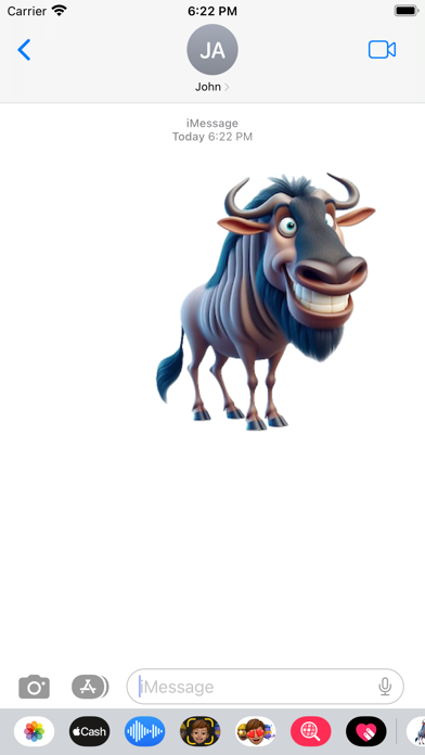 Happy Wildebeest Stickers Screenshot 4 - AppWisp.com Happy Wildebeest Stickers Screenshot 4 - AppWisp.com
