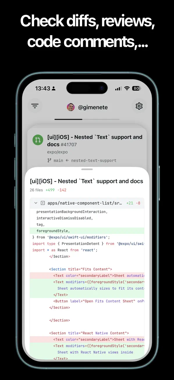 #2. gitswipe (iOS) Av: Alberto Gimeno