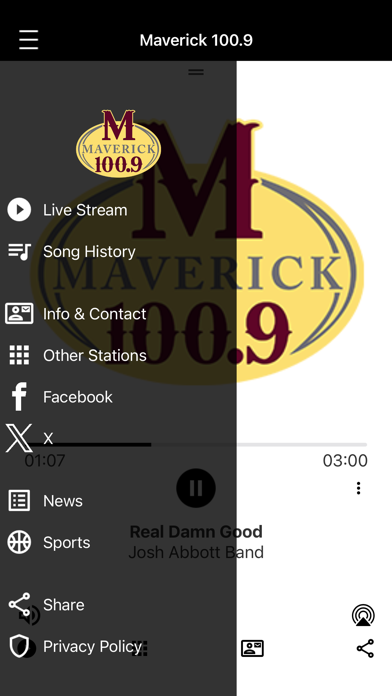 Maverick 100.9 Screenshot