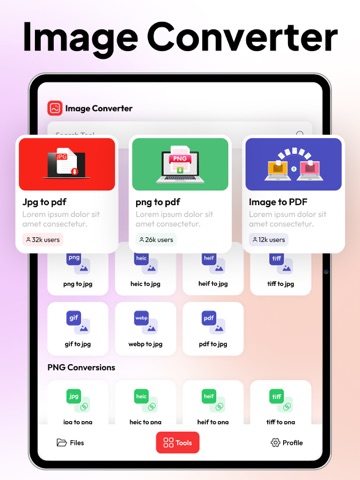 Image Converter : JPG to PDF iPad screenshot