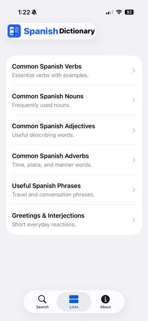 Spanish Dictionary Hola screenshot 3