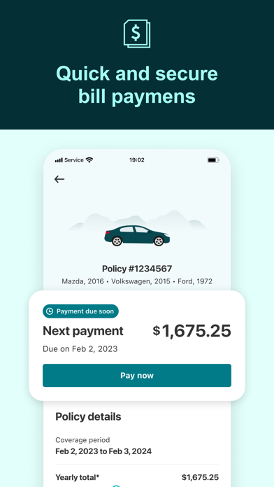 Intact Insurance: Mobile app Screenshot