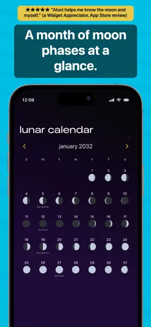 aluni · moon clock screenshot 3