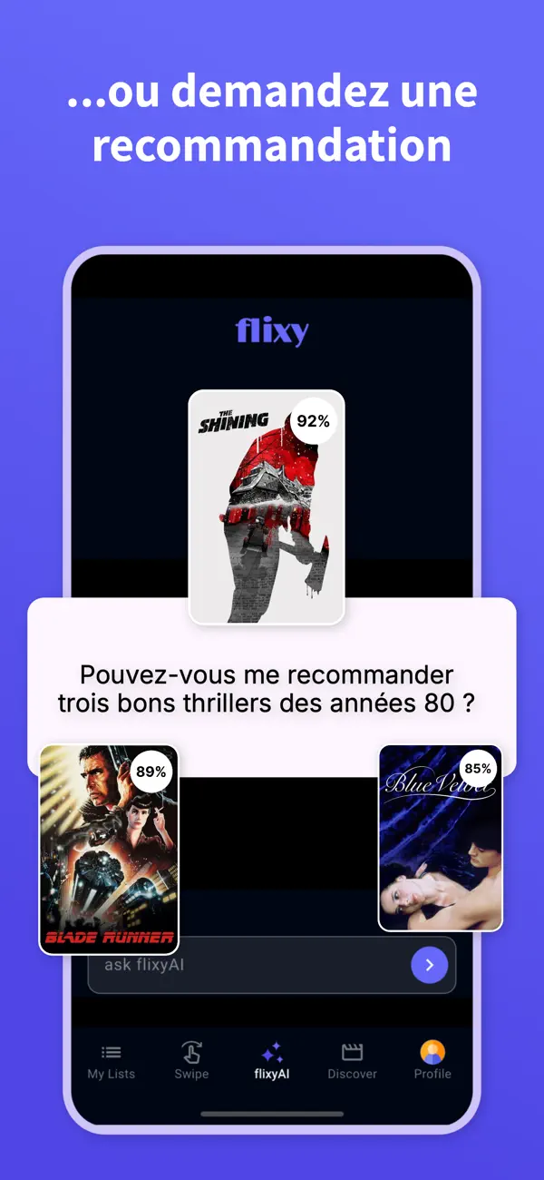 Screenshot #3 pour Movie Diary & Picker: flixyAI