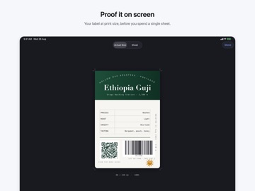 Taglio – Label Design iPad screenshot