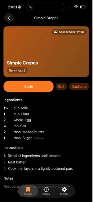 RecipeScale screenshot 2
