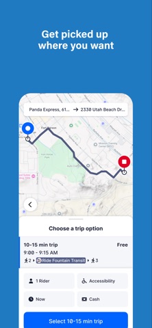 Ride Fountain Transit iPhone screenshot