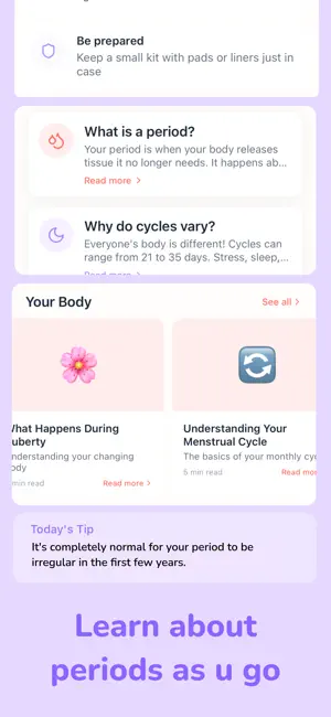 Soso: Tween Period Tracker screenshot 2