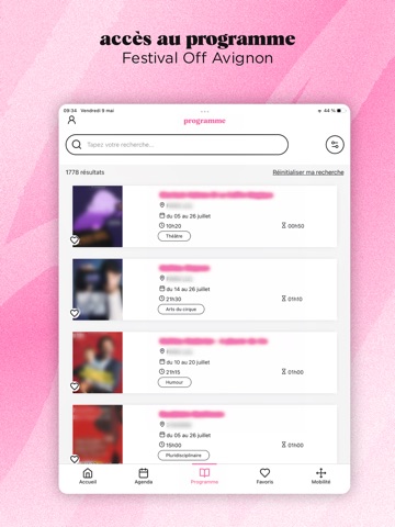 festival Off iPad screenshot 1