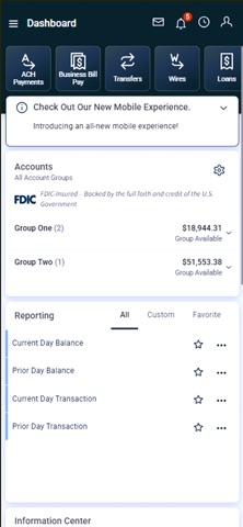 Outdoor Bank Treasury Mgmt screenshot