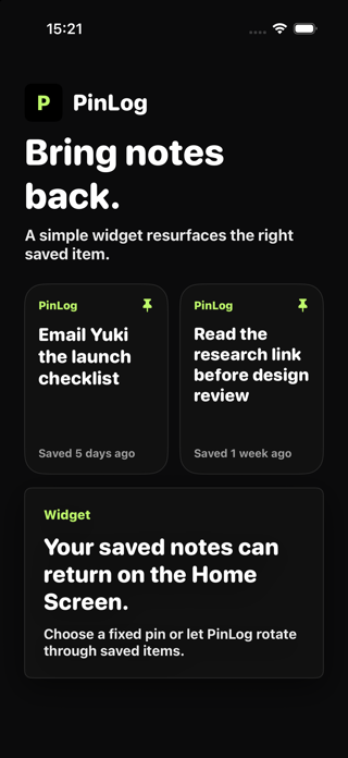 PinLog Text Notes Screenshot 1 of 4