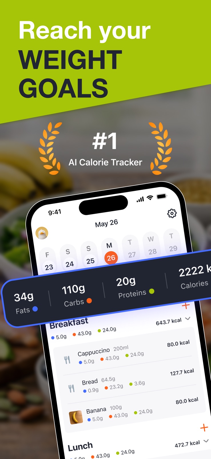 AI Dente: Calorie Counter iphone screenshot 1