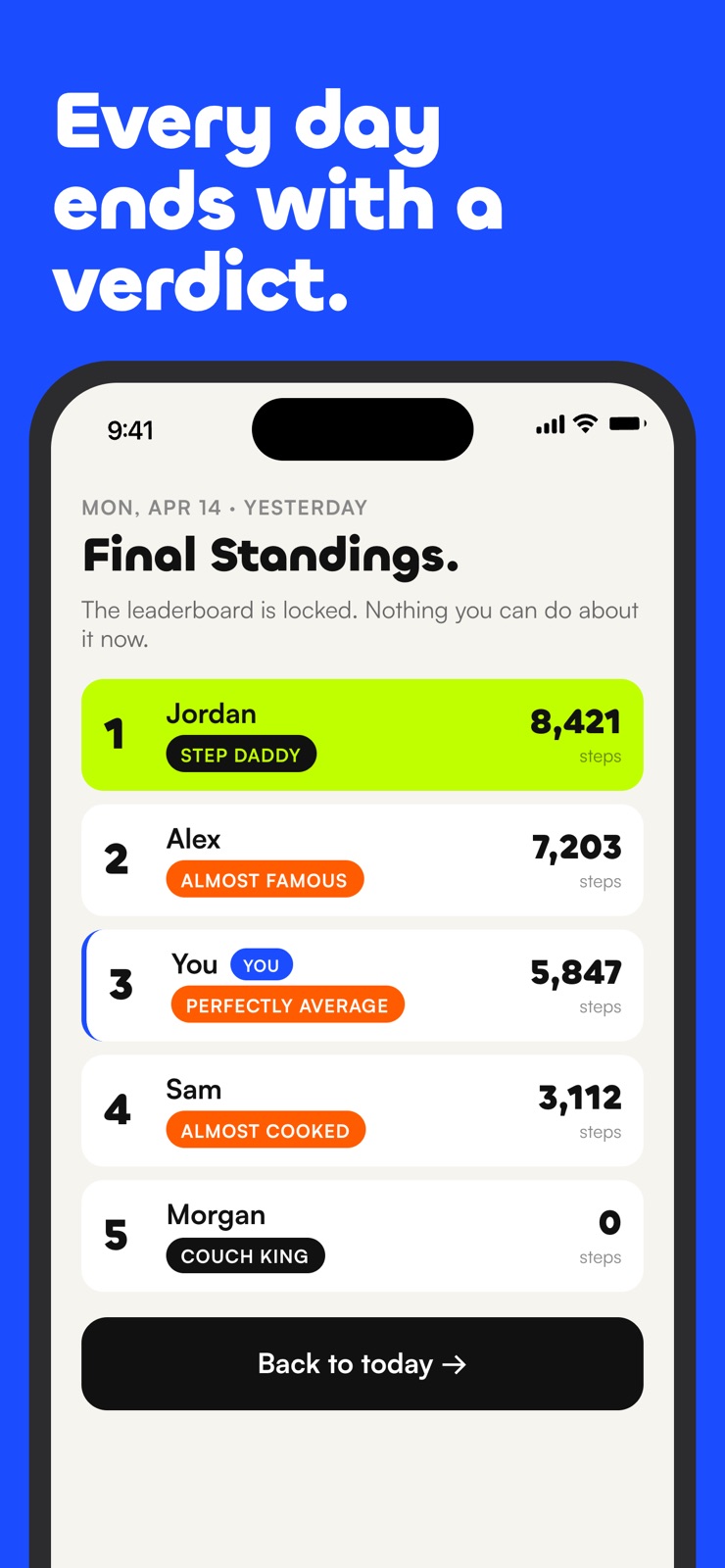 Stride: Social Step Counter iphone screenshot 2