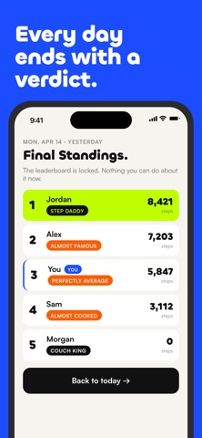 Stride: Social Step Counter iPhone screenshot
