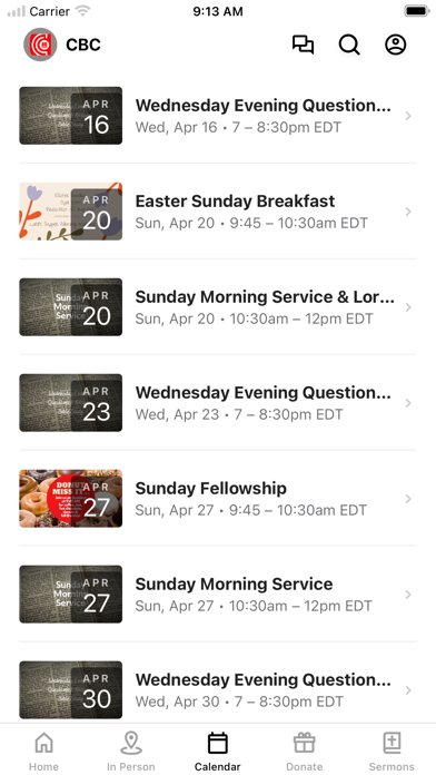 Columbus Bible Church Screenshot