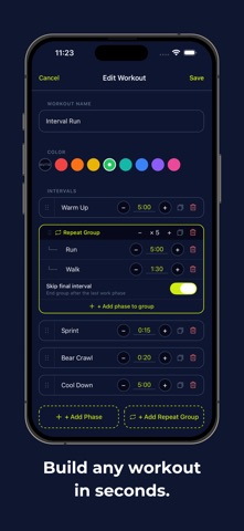 BarePace iPhone screenshot