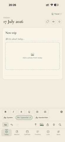 Kartka Journal iPhone screenshot