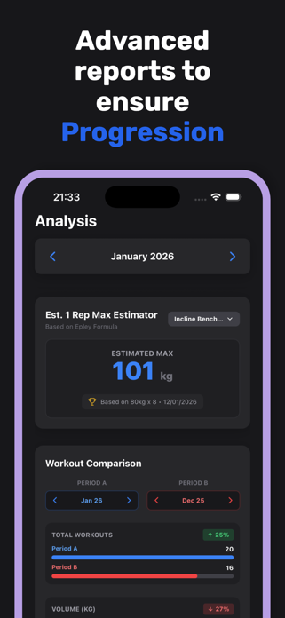 RepLog: Gym Workout Tracker Screenshot 4 of 9