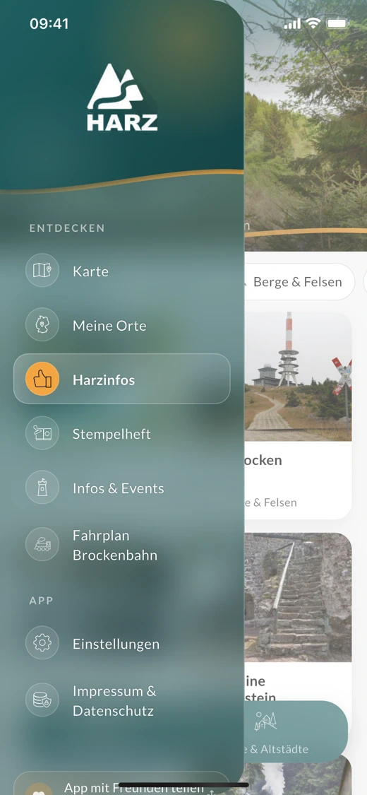 Harz App - mit Stempelheft screenshot 2