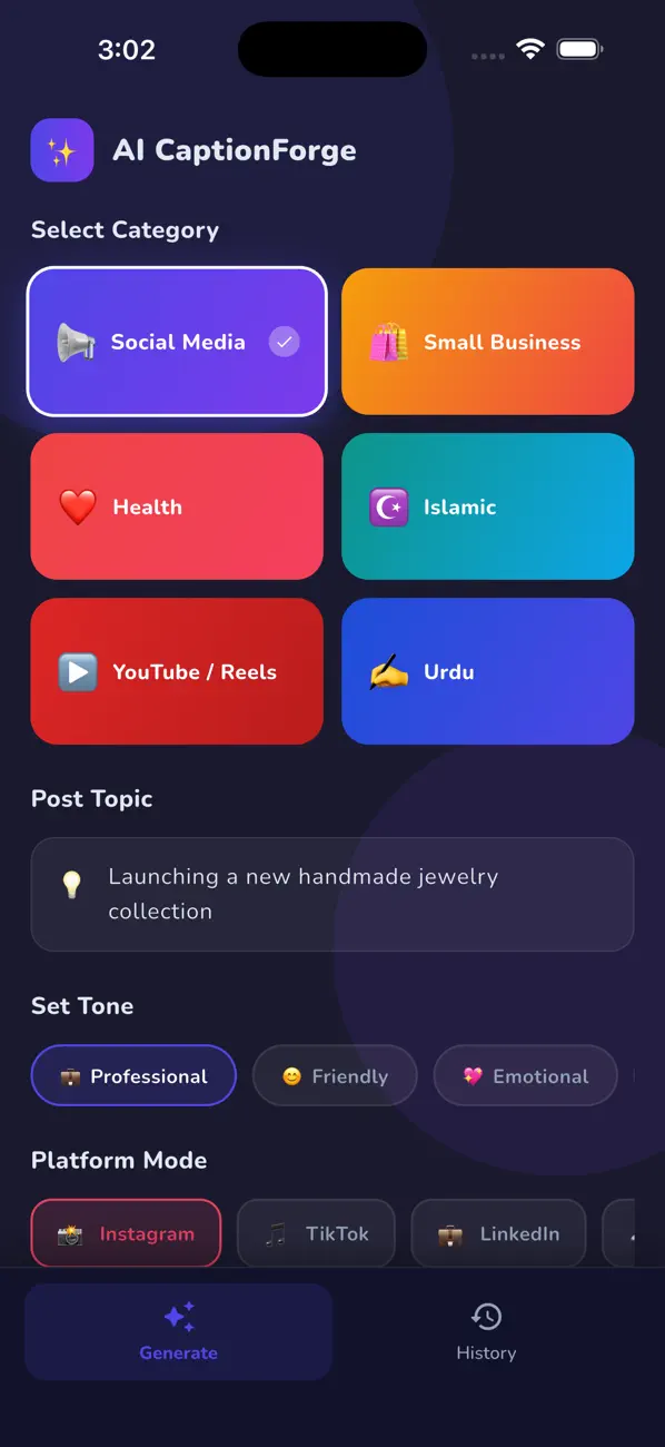 #3. AI CaptionForge (iOS) Ved: MBDTECH LTD