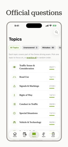 Swiss Driving Theory Test iPhone screenshot