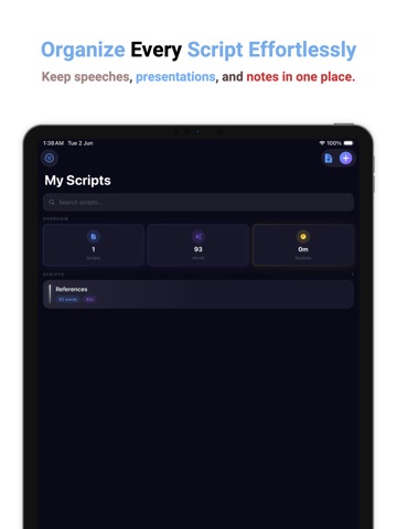 Teleprompter Pro: Read Script iPad screenshot