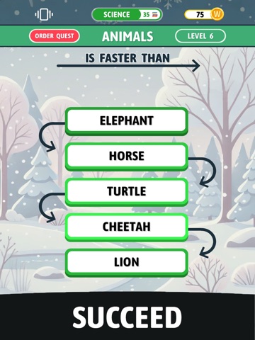 Word Order: Trivia Logic Fact iPad screenshot