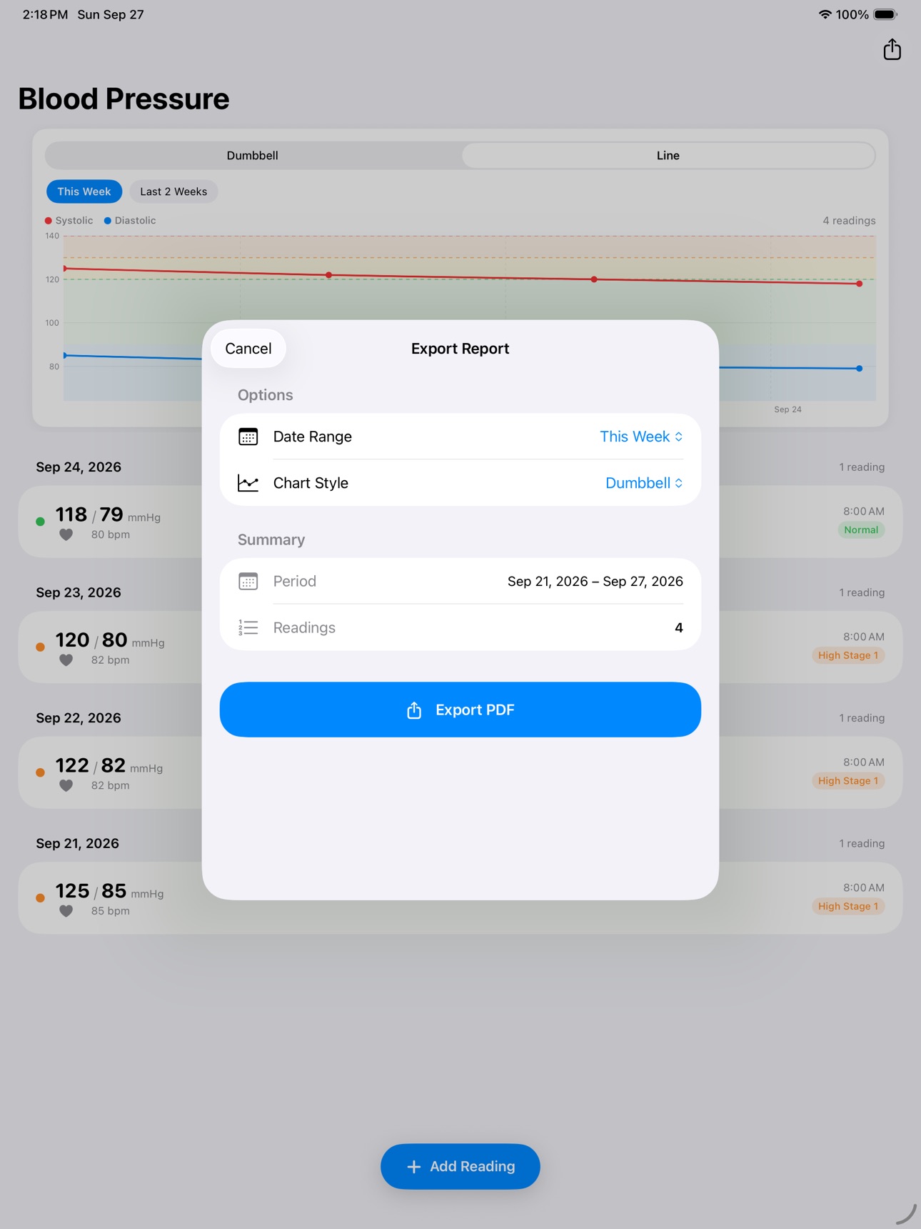 Screenshot 11 of Blood Pressure Monitor Diary