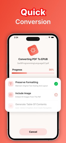 PDF to EPUB Converter - P2EQ iPhone screenshot