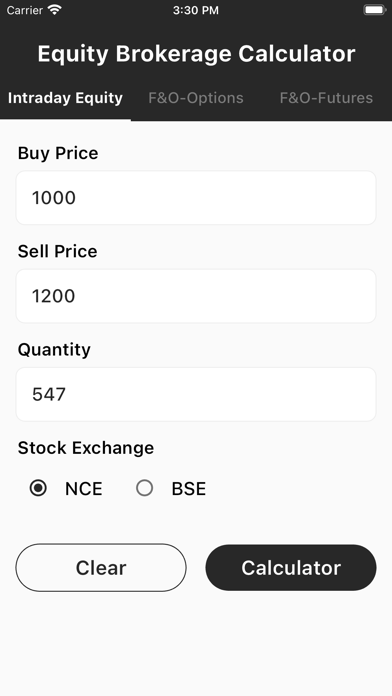 Screenshot #1 pour Equity Brokerage Calculator