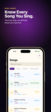 Vocal Trainer Pitch - Range iPhone screenshot