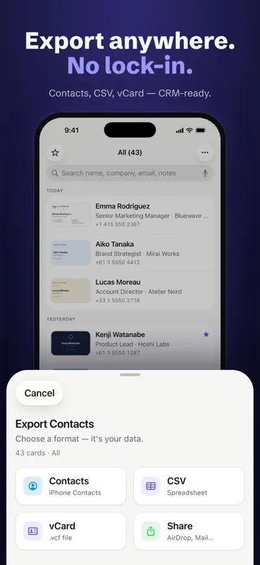 Visty: Business Card Scanner screenshot 6 of 6