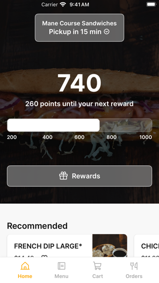 Mane Course Sandwhich's iPhone screenshot 1 - Food & Drink app