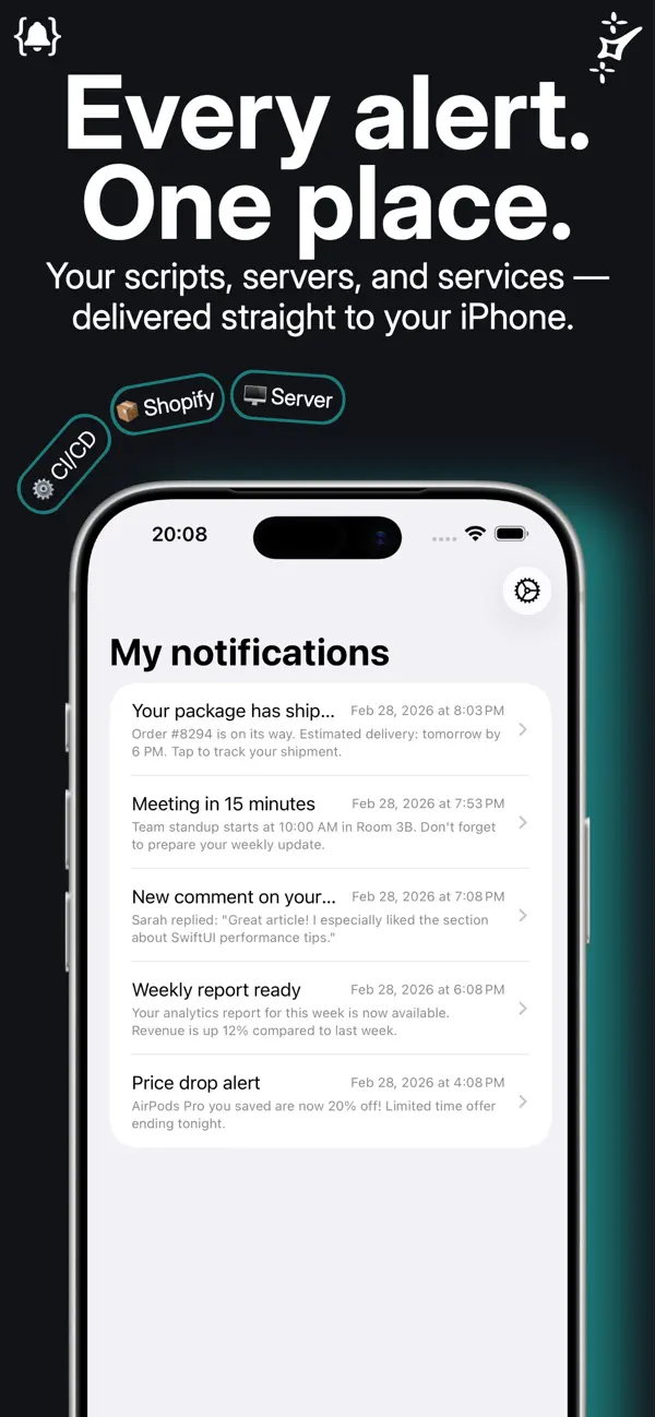 #1. Push Notify to Me (iOS) Ved: Penso Technology S.r.l.